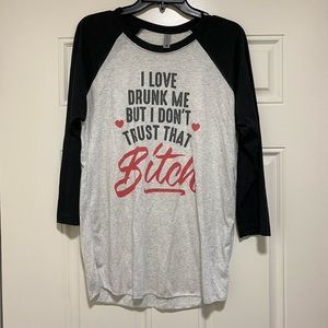 Hippie Runner Baseball Tee - I love drunk me